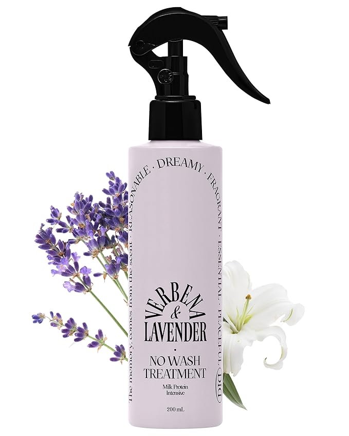 ODID Milk Protein Intensive No-Wash Treatment Hair Perfume Serum Spray - Refreshing & Sweet Floral Scent - Anti Frizz Detangler Mist for Curly, Dry & Damaged Hair, 6.76 fl.,oz. (Verbena Lavend)