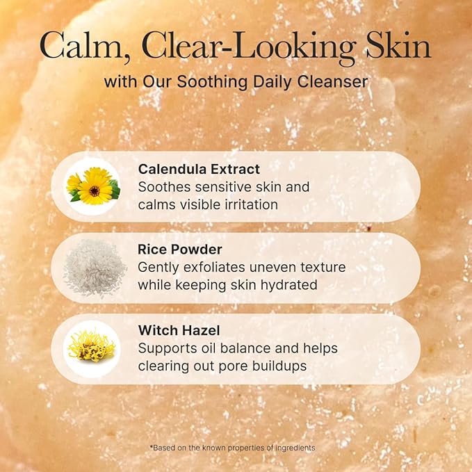 ARENCIA Calendula Rice Mochi Fresh Cleanser - Moisturizing & Deep-Cleansing (1.76oz)