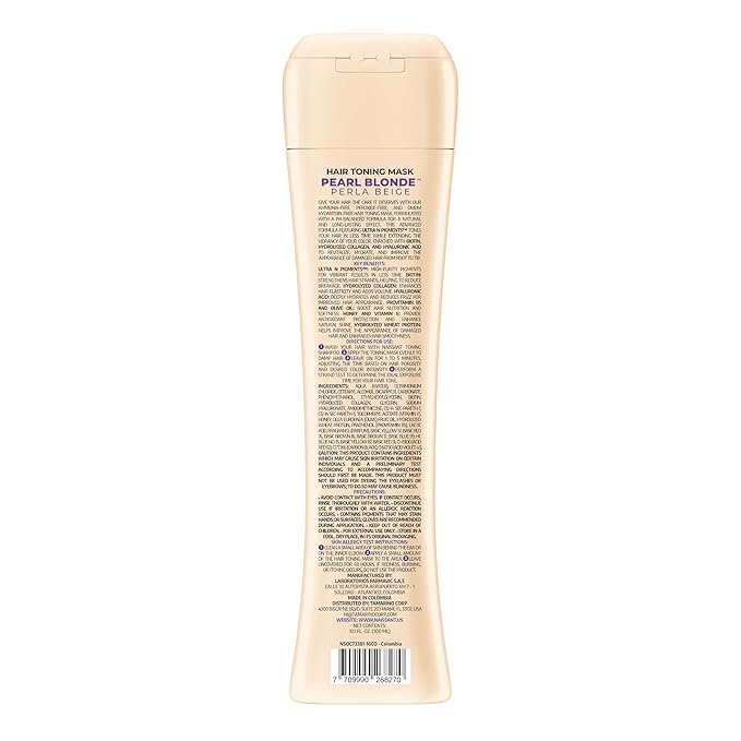 naissant Pearl Blonde Hair Purple Toning Mask | Ultra High-Purity Pigments | Neutralizes Yellow & Brassy Tones | Hyaluronic Acid, Collagen & Biotin | Paraben, Ammonia & Sulfate Free | 10.1 Fl. Oz