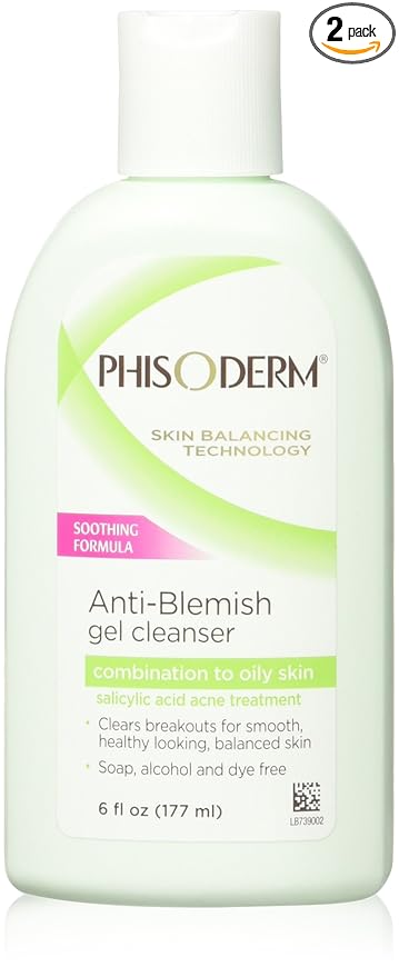 Phisoderm Anti-Blemish Gel Cleanser 6 oz (Pack of 2)