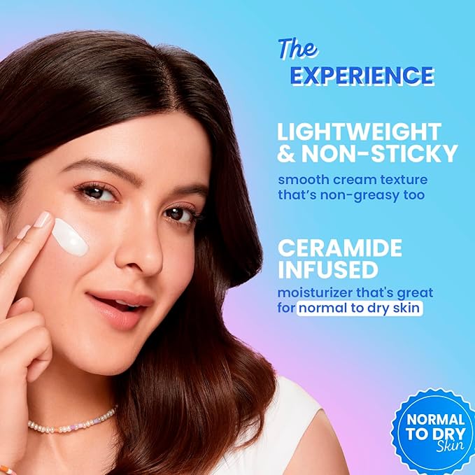 Dot & Key Ceramides Moisturizer with Hyaluronic for Intense Moisturizing and Skin Strengthening | With Probiotic & Rice Water I Barrier Repair Cream | For Dry Skin, Normal & Sensitive Skin | 100g