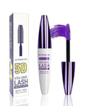 5D Purple Mascara Volume and Length,1Pcs Waterproof Smudge-Proof Color Mascara for Eyelashes,Volumizing Curling Defining Eye Lashes, Longlasting Fiber Colored rimel de pestañas for Women Eye Makeup