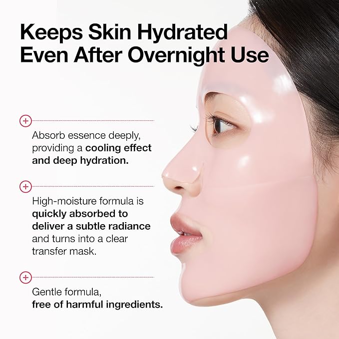 ANUA Peach 70 Niacin Brightening Collagen Mask, Overnight Face Mask for Glass Skin, Niacinamide, Elasticity, Even Skin Tone, Natural Color, Korean Skincare, 1.34 fl.oz/4ea
