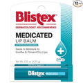 Blistex Medicated Lip Balm, SPF 15, .15 oz, Moisturizing Sunscreen Treatment Stick for Severely Chapped or Dry Lips, Sun Protecting Skin Care, (Pack of 12)