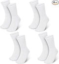 4 Pairs Cotton Soft Eczema Socks White Hydrating Moisturizing Therapy Cotton Socks Eczema Relief for Adult Wet Wrap Non Itch Soft Feet Treatment