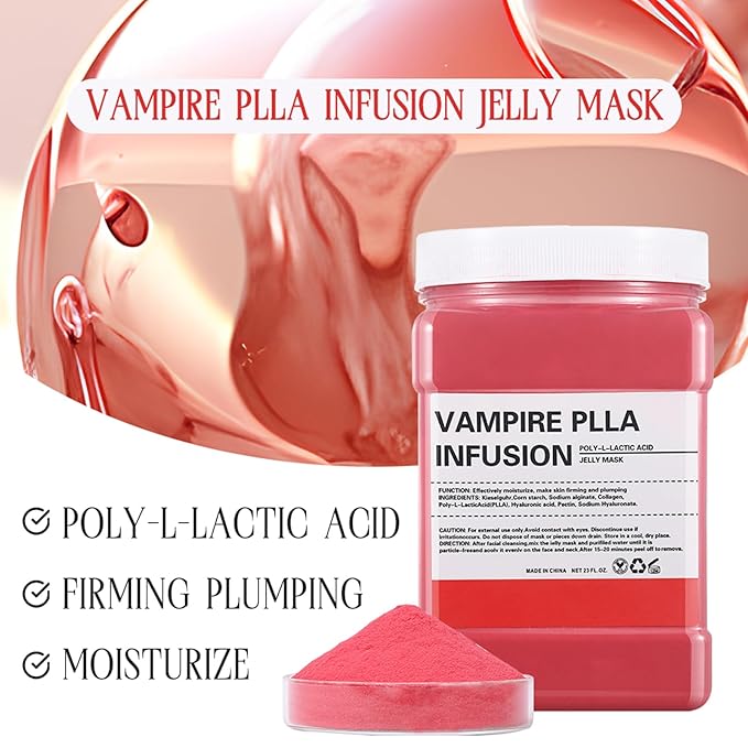 Jelly Masks for Facials Professional,Jelly Face Mask Skincare Hydrating,Jelly Masks Powder for Face Moisturizing,Smoothing,Deep Cleaning,Oil Contral,for All the Skin 23 Fl Oz(Vampire Plla Infusion)