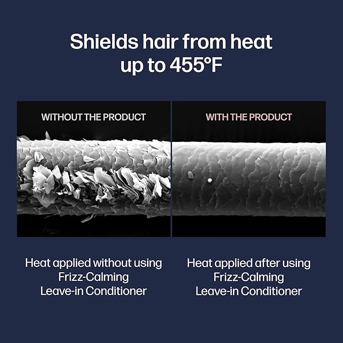 UNOVE Frizz-Calming Sleek Leave-In Conditioner, Anti Frizz Heat Protectant Hair Treatment, 72-Hour Frizz Control, Humidity & Static Resistant, 150 ml / 5.07 fl oz