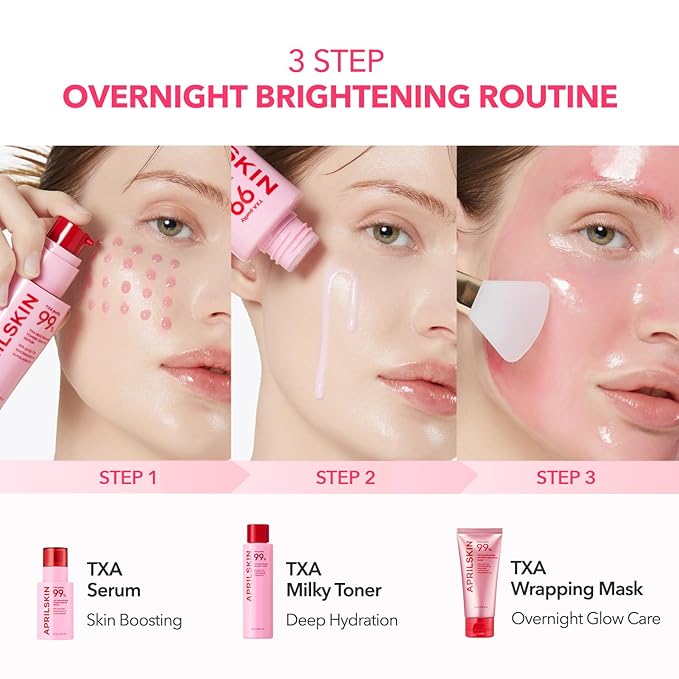 APRILSKIN TXA Niacinamide 99 Overnight Wrapping Mask | 99% High-Purity TXA+Niacinamide for Uneven Skin Tone | Overnight Skin Booster for Toning Care, Firming & Pore Care | 80ml, 2.70 fl.oz.