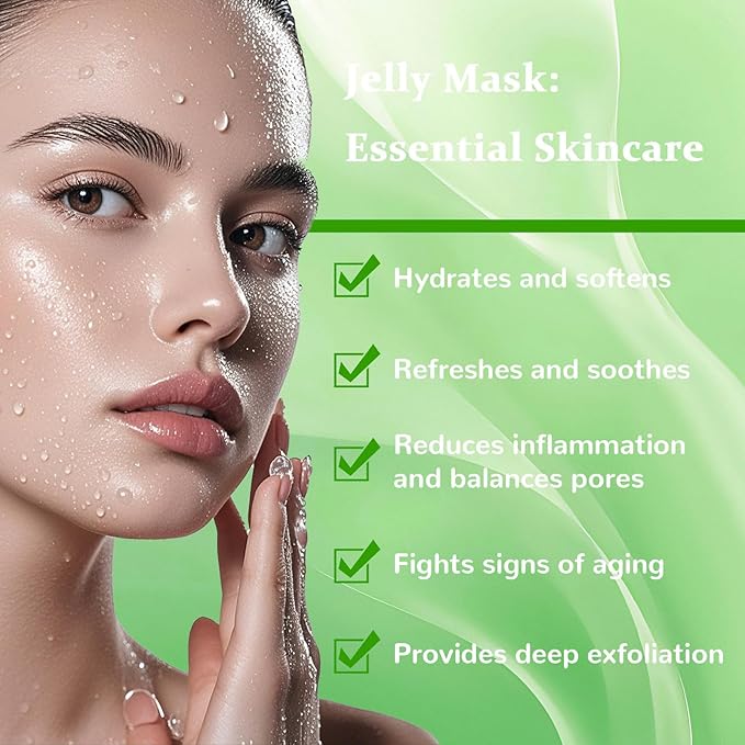Collagen Jelly Mask – Jelly Mask for Facials & Vajacial, Mascarilla Hidroplástica Facial,Esthetician Supplies for All Skin Types (Aloe Vera)