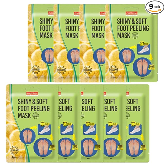 Purederm Shiny & Soft Foot Peeling Mask (9 Pack)