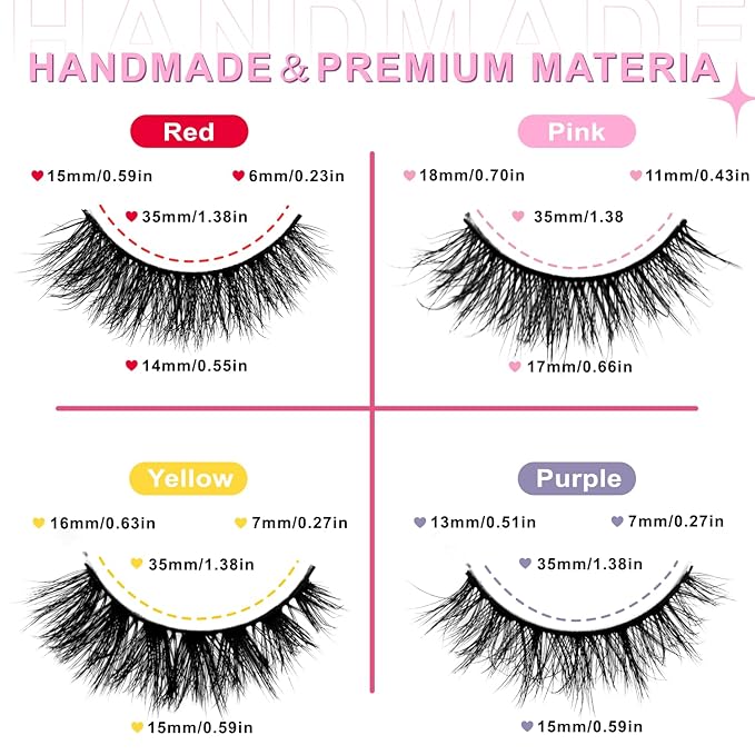 3D False 24 PAIR Eyelashes Cross Fluffy Natural Look PACK Volume Fluffy Natural Faux Mink Lashes