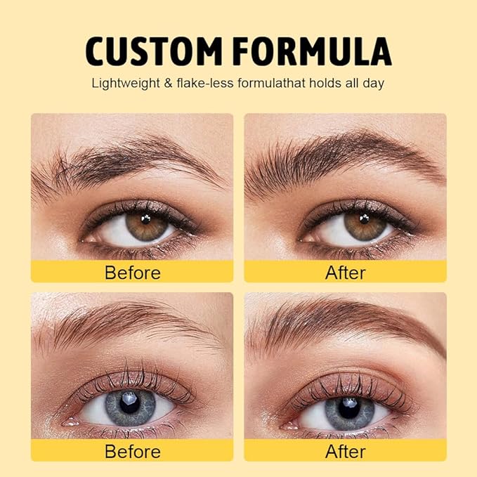 Eyebrow Setting Gel, Waterproof Long-Lasting Lock & Freeze Brow Styling gel,Brow Fix Gel for Long-Lasting Hold，Easy To Wear Shaping Eyebrows Makeup(Pack of 3）