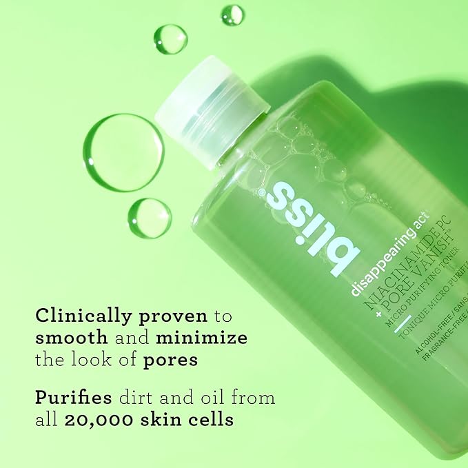 Bliss Jelly Glow Peel™ Exfoliator + Disappearing Act Niacinamide Toner | Clean | Cruelty Free | Paraben Free