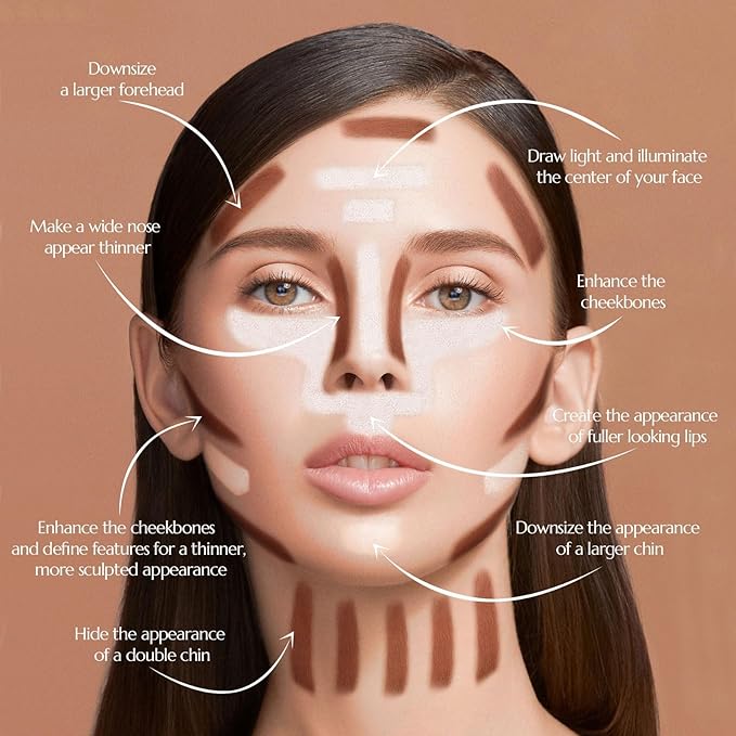 Anglicolor Contour Stick Beauty Wand, Liquid Contour Beauty Wand, Smooth, Lightweight, Liquid Bronzer Wand For A Naturally Sculpted Look, Vegan & Cruelty-Free (04#FAIR/LIGHT,12ML)