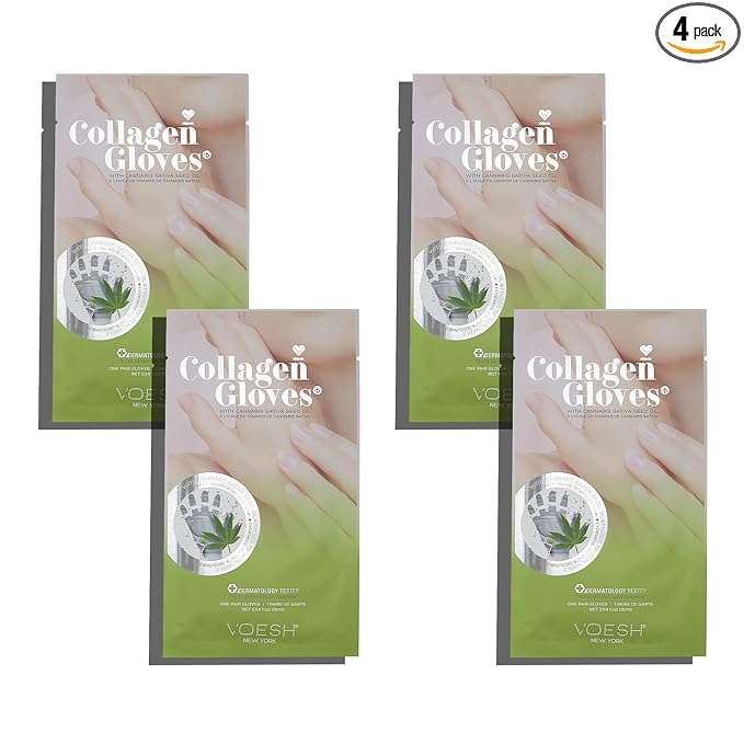 VOESH Collagen Gloves, Vegan Hand Masks, Herb Seed Oil, Moisturizing Hand Mask, Lotion Gloves, Hydrating Gloves, Hand Care, Spa Manicure Gloves, Dry Hand Treatment