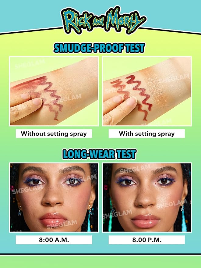 SHEGLAM Pickle Rick Setting spray Long-Lasting Face Mist Makeup Setting for Perfect Makeup