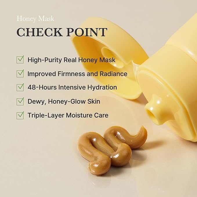 I'm from Honey Mask, Deep Nourishing Wash-Off Mask with Natural Honey, Glass & Dewy Glow, Long-Lasting Hydration, Korean Skin Care 2.37fl.oz