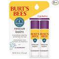 Burt's Bees Rescue Balm Elderberry Lip Balm, With Antioxidant-Rich Elderberry, Tint-Free, Natural Origin Lip Care, 2 Tubes, 0.15 oz.