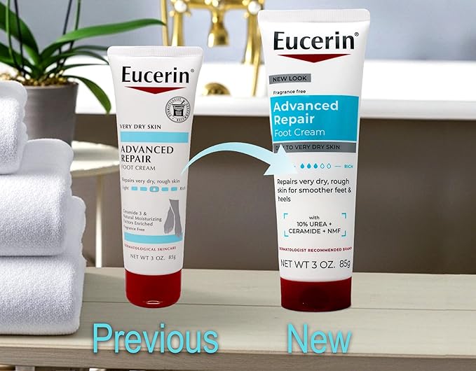 Eucerin Intensive Repair Foot Creme 3 Oz (Pack of 2)