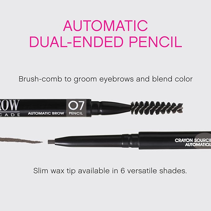 Vivienne Sabó Brow Arcade Eyebrow Pencil – Micro Definer with Brush for Cool-Toned Hair, Smudge-Proof Color and Longwear Shape Enhancement, Shade 07 Ash Brown, 0.035 oz