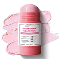 PDRN Pink Clay Stick Mask, with Salmon DNA PDRN Niacinamide Blackhead Remover Pore Cleansing Gentle Exfoliation Improve Uneven Skin Tone Mud Mask Skincare for Face All Skin Types