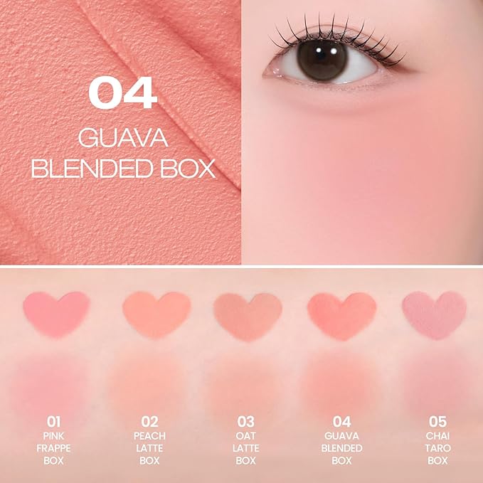 Peripera Blurry Tok Cheek Liquid Blush | Matte Blurring Finish, Lightweight & Buildable Cream Texture, Soft Cozy Shades, Long-Lasting Korean Blush (04 GUAVA BLENDED)