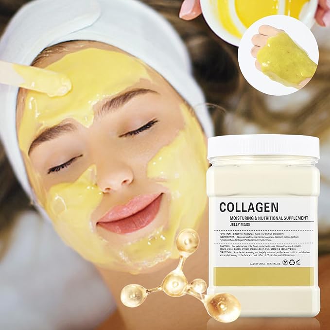 Jelly Masks for Facials Professional,Jelly Face Mask Skincare Hydrating,Jelly Masks Powder for Face Moisturizing,Smoothing,Deep Cleaning,Oil Contral,for All the Skin 23 Fl Oz(Collagen)
