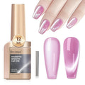 Cat Eye Gel Polish Moonlight 12ML, Magnetic Pink Purple Cateye Shiny Holographic Nail Polish Smoothie UV Gel Polish for Nail Art Manicure DIY at Home