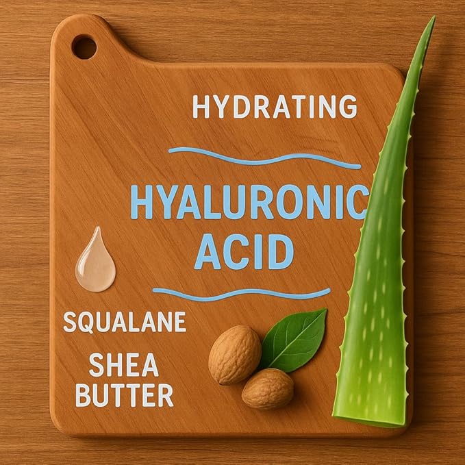 Hyaluronic Acid Body Wash with Squalane & Shea Butter – Hydrating Moisturizing Shower Gel for Dry & Sensitive Skin, Daily Cleanser for Soft Smooth Skin, Vegan, Sulfate Free, 25.4 fl oz