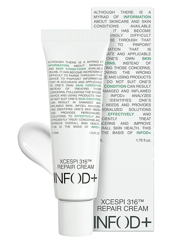 INFODPLUS Sensitive Skin Moisturizer Face Cream with Ceramide and Panthenol, Barrier Repair Support Hydrating Soothing Cream, Lightweight Calming Facial Moisturizer, Korean Skincare 1.69 fl oz, 50ml