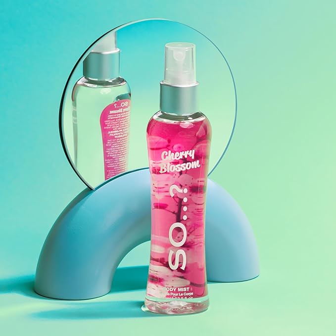 Cherry Blossom Body Mist by So…? - Floral Perfume for Women - Peach, Rose, Cedarwood Notes - Body Spray - Gifts for Women - 3.5 oz