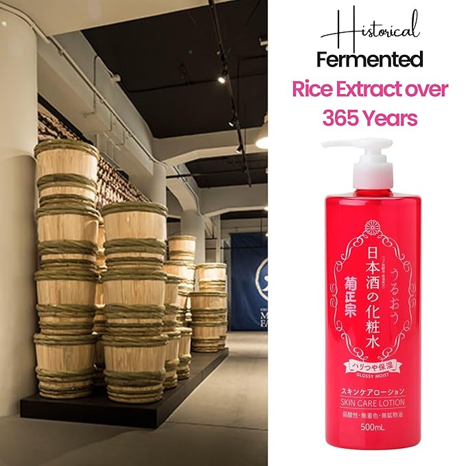 Kikumasamune 2-in-1 Natural & Hydrating Facial Toner + Full Body Lotion for Women & Men with Fermented Rice & Ceramides & Amino Acids, Japanese Skincare Rice Face Toner & Body Lotion, 16.9 Fl Oz FIRM