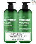 Peppermint Oil Shampoo and Conditioner Set for Hair Growth and Thickening - For Thinning Hair and Hair Loss Treatments for Women & Men, Sulfate Free, 20.2 FL Oz Each