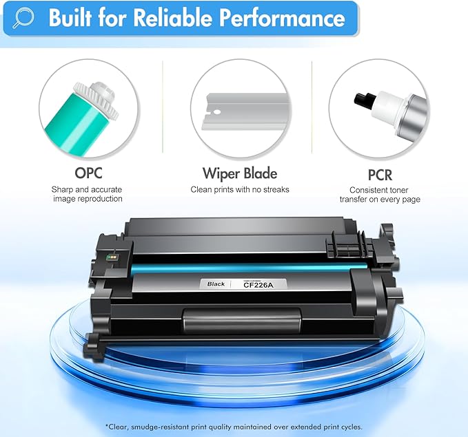 26A Toner Cartridge for HP Printer CF226A M426fdw Compatible for HP 26A Black Laserjet Toner Cartridge 26X CF226X M402n MFP M426fdw M402dn M402 M402dw M402dne M426fdn M426 M426dw Printer Ink 2 Pack