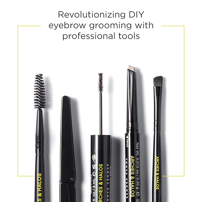 Arches & Halos Microblading Brow Shaping Pen - Fuller, More Defined Brow - Long-lasting, Smudge Resistant, Rich Color - Vegan and Cruelty-Free Makeup - Dark Brown - 0.026 oz
