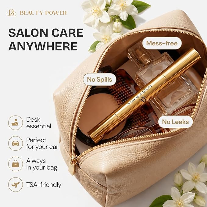 Beauty Power Cuticle Oil Pen - Jasmine - Vitamin A, D, E, B5, Grapeseed & Natural Oils – Nail & Cuticle Moisturizing Oil – Mess-Free Brush Pen for Dry Cuticles & Nails – Manicure & Pedicure Nail Care