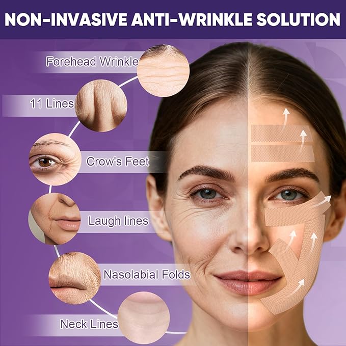 TEAWOO Anti Wrinkle Silicone Scar Tape for Face, Wrinkle Patches for Face & Forehead, Face Tape for Wrinkle Overnight, 2 Rolls (1.2" x 59" Per Roll)