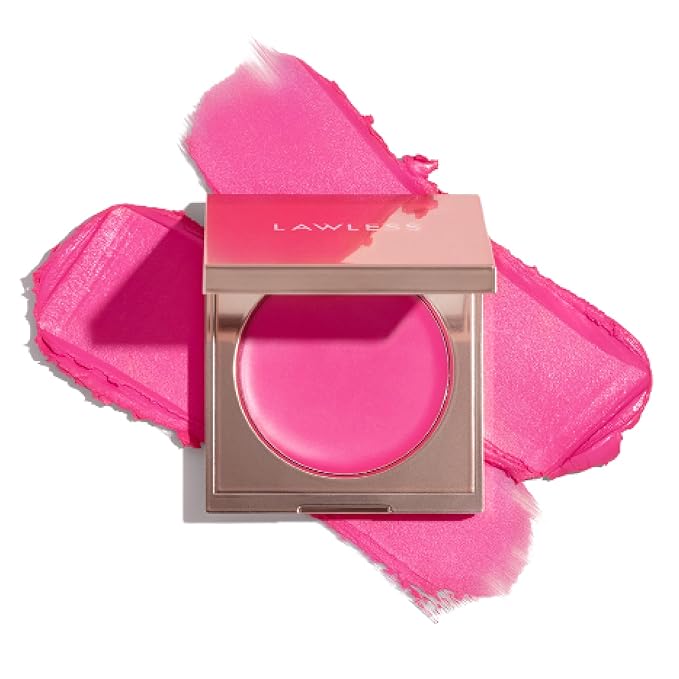 LAWLESS Pinch My Cheeks Soft-Blur Cream Blush - Valentine - Premium Blush with Natural Ingredients to Re-Energize and Protect the Skin While Imparting a Soft, Cloudy Finish - 0.18 oz