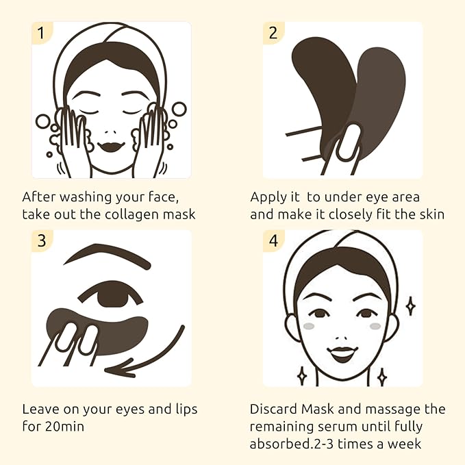 Under Eye Patches(40 Pairs), Collagen Crystal Eye Mask with Hyaluronic Acid, Under Eye Mask for Dark Circles, Puffy Eyes, Wrinkles, Treatment Skin Care