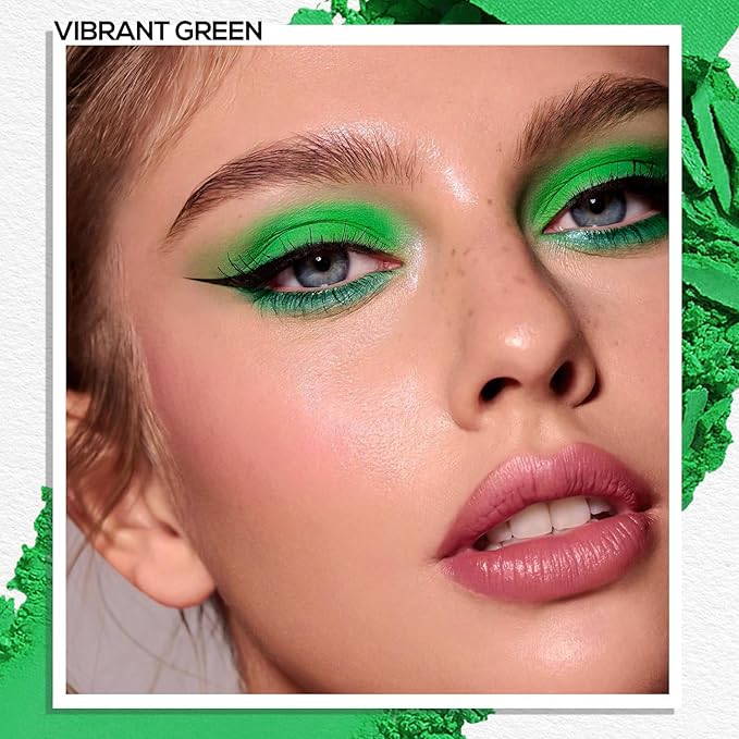MAKI YIKA Forest Green Matte Single Eye Shadow Palette for Women Pigmented Green Eyeshadow Powder for Brown Eyes Color Stay Long Lasting Waterproof Eye Makeup Palette, #3