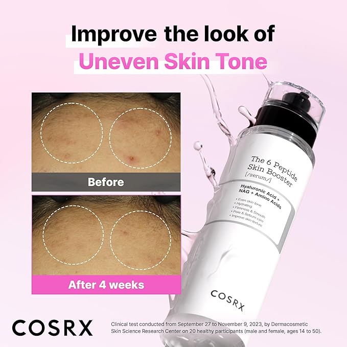 COSRX 6X Peptide Collagen Skin Booster Toner Serum for Dull & Uneven Skin, Preps Skin with Copper Peptides, GHK-Cu, Skin Renewal Boosting Facial Essence, Korean Skin Care, 5.07 oz