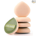 COOL-ANGLE 5Pcs Makeup Sponge For Foundation Concealer And Powder, Latex Free Blender Sponge For Natural And Easy Makeup Soft Long-lasting And Beginner-friendly, Green, Medium