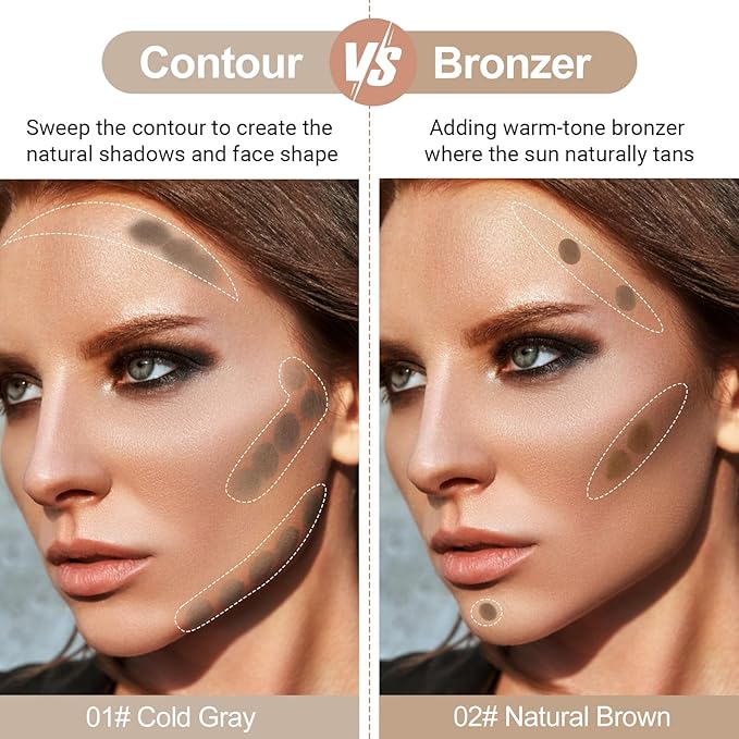 Erinde Liquid Contour Stick – Warm Toned Natural Brown Cream Bronzer for Face Definition, Soft Silky Texture with Buildable Coverage, Long Lasting Contour Makeup, Vegan & Cruelty-Free, 202