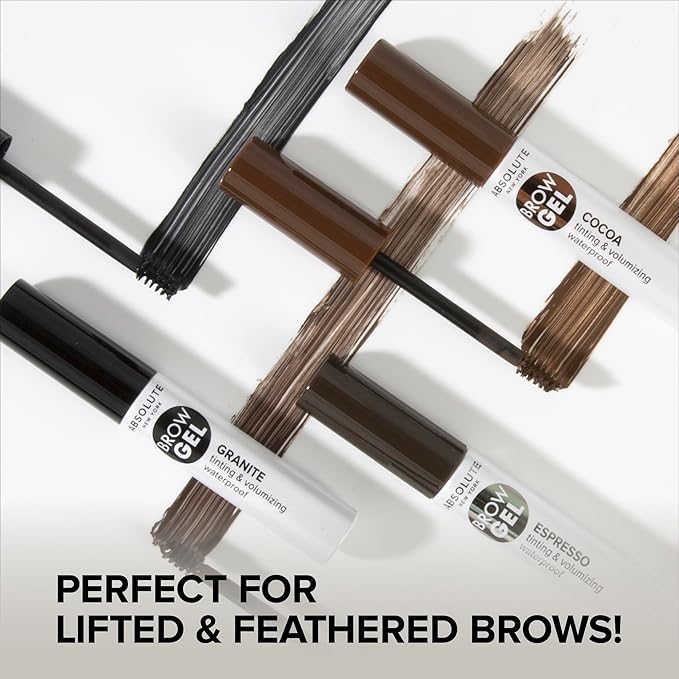 Absolute New York Waterproof Eyebrow Gel for Tinting and Volumizing Eyebrows (MEBG03 Cocoa)