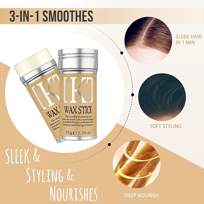SOVONCARE Hair Wax Stick for Flyaways – Slick Back Hair Stick Wax for Women & Kids | Lightweight, Non-Greasy Hair Gel Stick for Sleek & Smooth Styles 2.7Oz (Pack of 1)