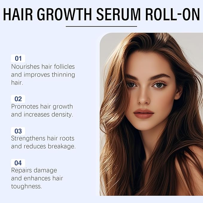 Wild Nourish Hair Oil Serum Roll, Rosemary Hair Growth Serum for Thicker Fuller Hair Appearance, No-Rinse Fast-Absorbing Scalp Treatment with Ginger & Niacinamide (1 Fl Oz (Pack of 1))