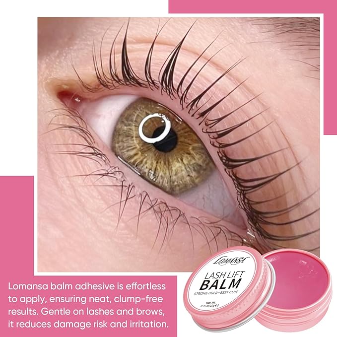 Lash Lift Glue Korean Lash Lift Balm Glue Eyelash Perm Balm Fruit Flavor Lifting Curling Gel for Lash Perm Kit 10g (Strawberry)