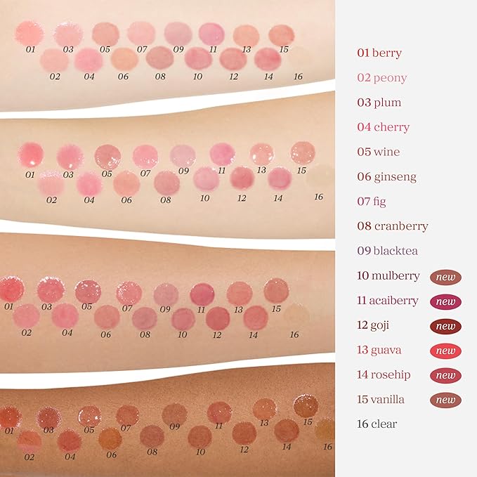 NOONI Korean Lip Oil - Applefig | Long-Lasting, Moisturizing, Plumping, Revitalizing for Dry Lips, Waterproof, No Peel Off, Hydrating, Nourishing Crystal Clear Lip Stain, 0.12 FL Oz