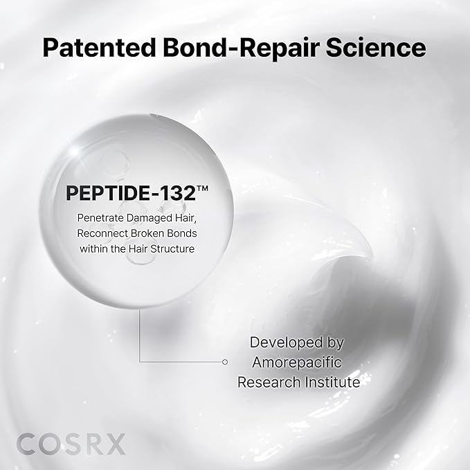 COSRX PEPTIDE 132 Hair Bonding Shampoo - Daily Scalp Treatment for Dandruff, Repairs & Strengthens All Dry and Damaged Hair Types - 13.52 fl oz