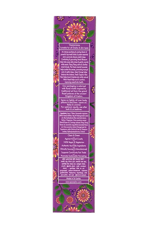 SPA CEYLON Sleep Intense Dream Essence Mist, All-Natural Skin Care Spray for Bedtime Ritual, Calming Body & Fragrance Mist, Suitable for All Skin Types, 100ml